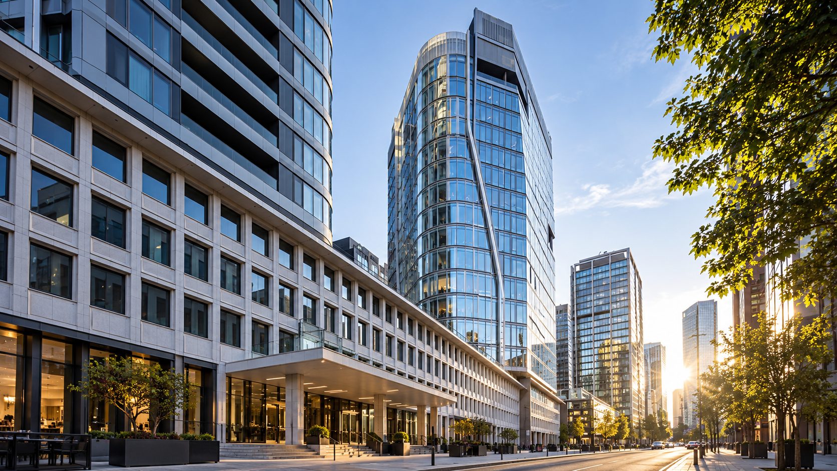 FOUR towers in Frankfurt