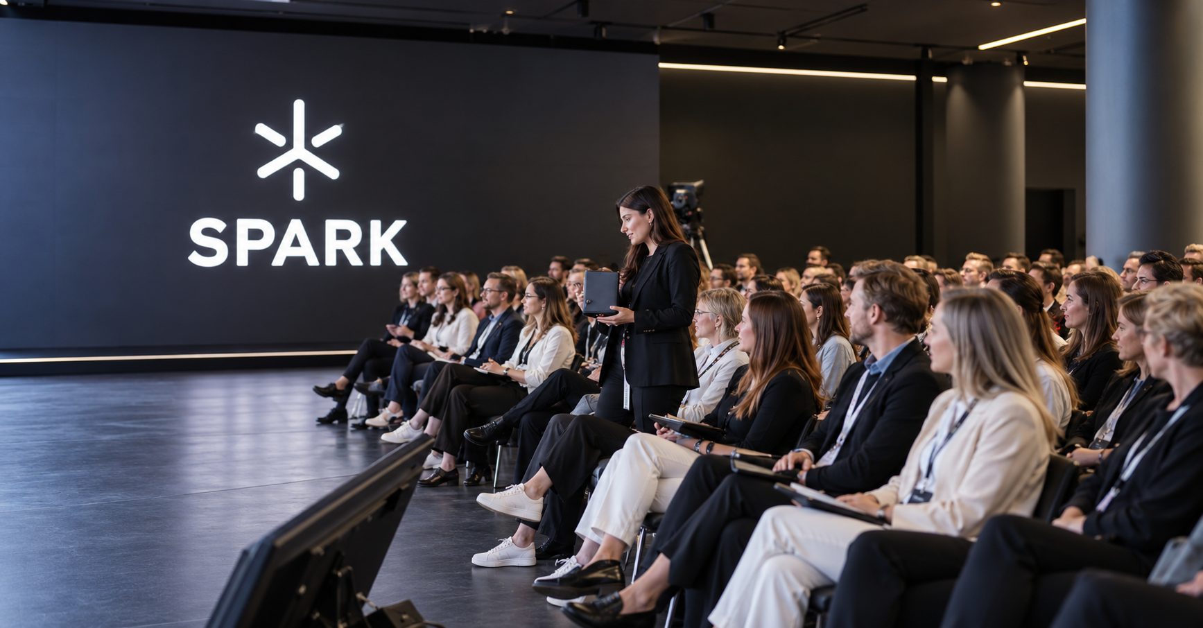 Product reveal on stage
